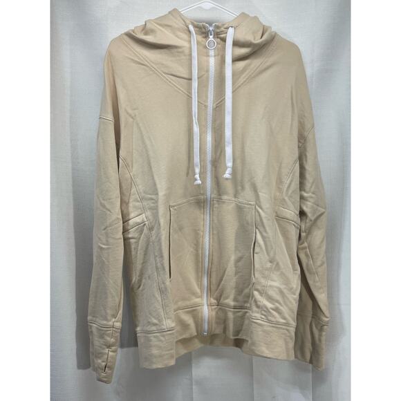 Fabletics Women’s Hooded Sweatshirt‎ Off White/Cream Size Medium - Picture 2 of 6